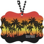 Tropical Sunset Rear View Mirror Charm (Personalized)