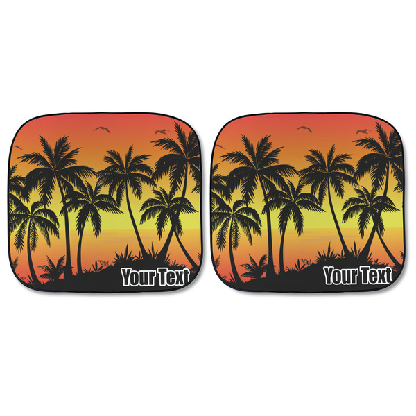 Tropical Sunset Car Sun Shades - FRONT