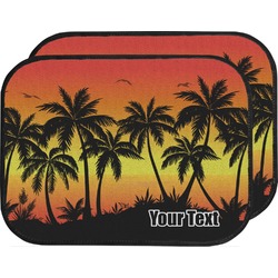 Tropical Sunset Car Floor Mats (Back Seat) (Personalized)