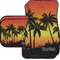 Tropical Sunset Car Floor Mats Set - 2 Front & 2 Back (Personalized)