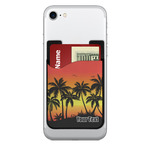 Tropical Sunset 2-in-1 Cell Phone Credit Card Holder & Screen Cleaner (Personalized)