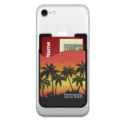 Tropical Sunset 2-in-1 Cell Phone Credit Card Holder & Screen Cleaner (Personalized)