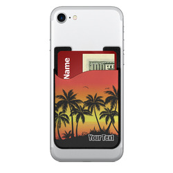 Tropical Sunset 2-in-1 Cell Phone Credit Card Holder & Screen Cleaner (Personalized)