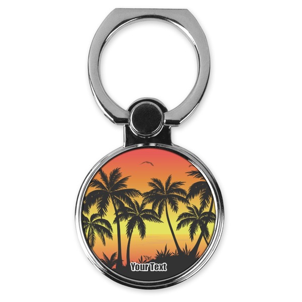 Custom Tropical Sunset Cell Phone Ring Stand & Holder (Personalized)