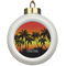 Tropical Sunset Ceramic Ball Ornament (Personalized)