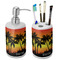 Tropical Sunset Ceramic Bathroom Accessories Set (Personalized)