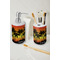 Tropical Sunset Ceramic Bathroom Accessories - LIFESTYLE (toothbrush holder & soap dispenser)
