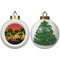 Tropical Sunset Ceramic Christmas Ornament - X-Mas Tree (APPROVAL)