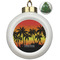 Tropical Sunset Ceramic Christmas Ornament - Xmas Tree (Front View)