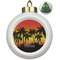 Tropical Sunset Ceramic Ball Ornament - Christmas Tree (Personalized)