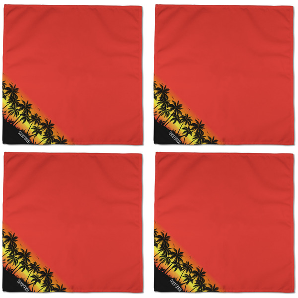 Tropical Sunset Cloth Napkins - Personalized Dinner (APPROVAL) Set of 4