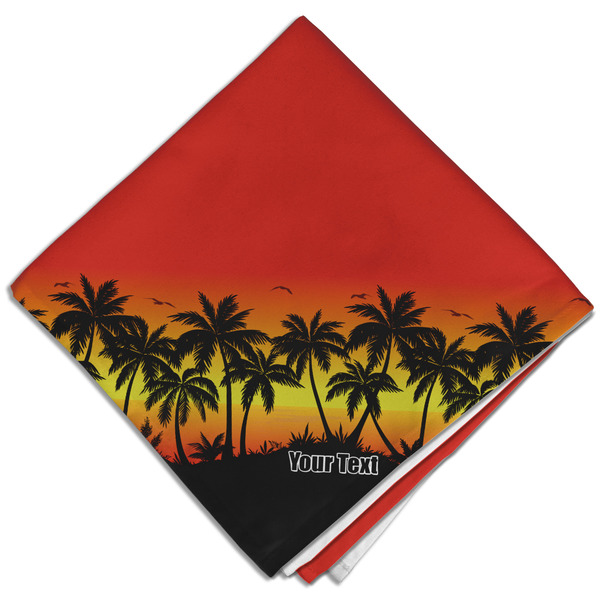 Custom Tropical Sunset Cloth Dinner Napkin - Single w/ Name or Text
