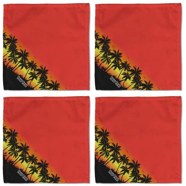 Tropical Sunset Cloth Napkins - Personalized Lunch (APPROVAL) Set of 4