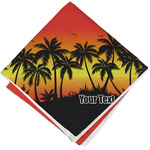 Tropical Sunset Cloth Cocktail Napkin - Single w/ Name or Text
