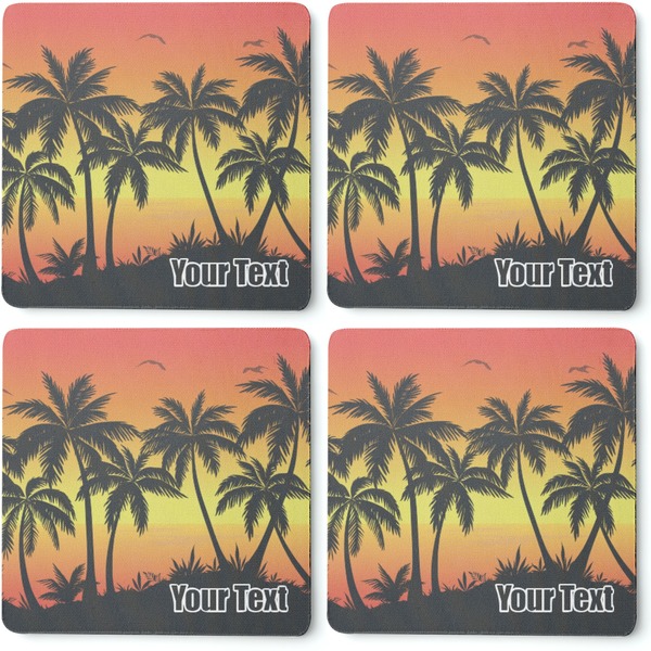 Tropical Sunset Coaster Rubber Back - Apvl