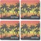 Tropical Sunset Coaster Rubber Back - Apvl