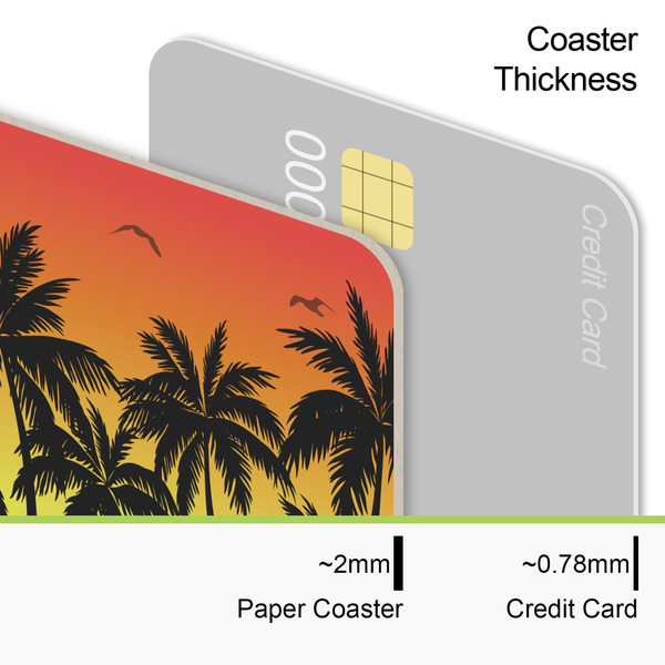 Tropical Sunset Coaster Thickness