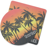 Tropical Sunset Rubber Backed Coaster (Personalized)