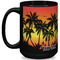 Tropical Sunset Coffee Mug - 15 oz - Black Full