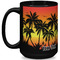 Tropical Sunset 15 Oz Coffee Mug - Black (Personalized)