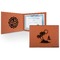 Tropical Sunset Cognac Leatherette Diploma / Certificate Holders - Front and Inside - Main