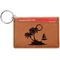 Tropical Sunset Leatherette Keychain ID Holder - Single Sided