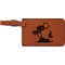 Tropical Sunset Cognac Leatherette Luggage Tags