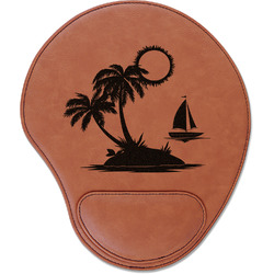 Tropical Sunset Leatherette Mouse Pad with Wrist Support