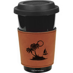 Tropical Sunset Leatherette Cup Sleeve - Double Sided (Personalized)