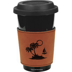 Tropical Sunset Leatherette Cup Sleeve - Single Sided