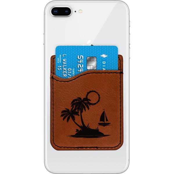 Custom Tropical Sunset Leatherette Phone Wallet