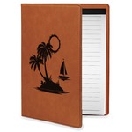 Tropical Sunset Leatherette Portfolio with Notepad - Small - Double Sided (Personalized)