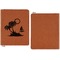 Tropical Sunset Cognac Leatherette Zipper Portfolios with Notepad - Single Sided - Apvl