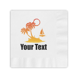 Tropical Sunset Coined Cocktail Napkins (Personalized)