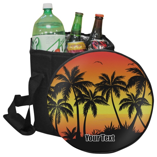 Custom Tropical Sunset Collapsible Cooler & Seat (Personalized)