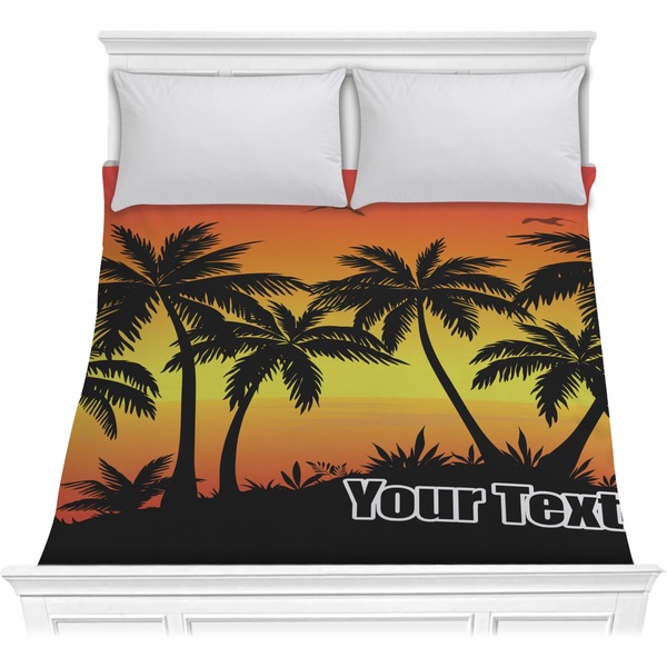 Custom Tropical Sunset Comforter - Full / Queen (Personalized)