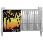 Tropical Sunset Crib Comforter / Quilt (Personalized)