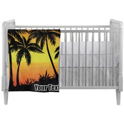 Tropical Sunset Crib Comforter / Quilt (Personalized)
