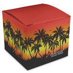 Tropical Sunset Cube Favor Gift Boxes (Personalized)