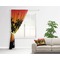 Tropical Sunset Curtain With Window and Rod - in Room Matching Pillow