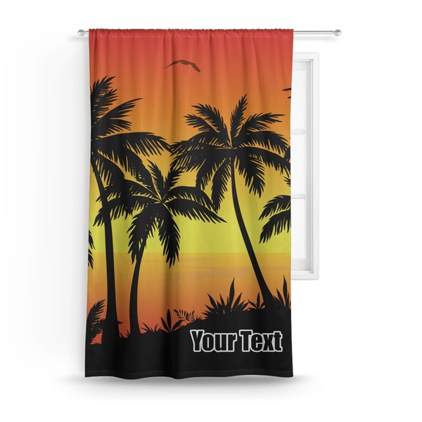 Custom Tropical Sunset Curtain - 50"x84" Panel (Personalized)