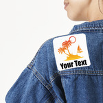 Tropical Sunset Twill Iron On Patch - Custom Shape - Large (Personalized)