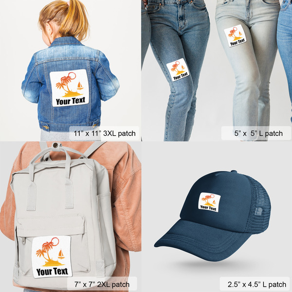 Tropical Sunset Custom Shape Iron On Patches - LIFESTYLE