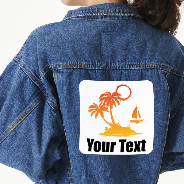 Custom Tropical Sunset Large Custom Shape Patch - 2XL (Personalized)