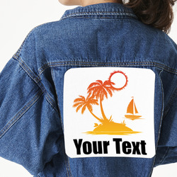 Tropical Sunset Twill Iron On Patch - Custom Shape - 3XL (Personalized)