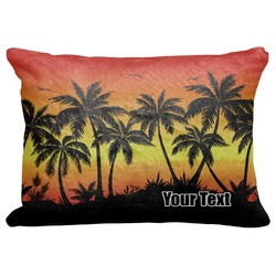 Tropical Sunset Decorative Baby Pillowcase - 16"x12" (Personalized)