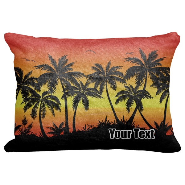 Custom Tropical Sunset Decorative Baby Pillowcase - 16"x12" (Personalized)