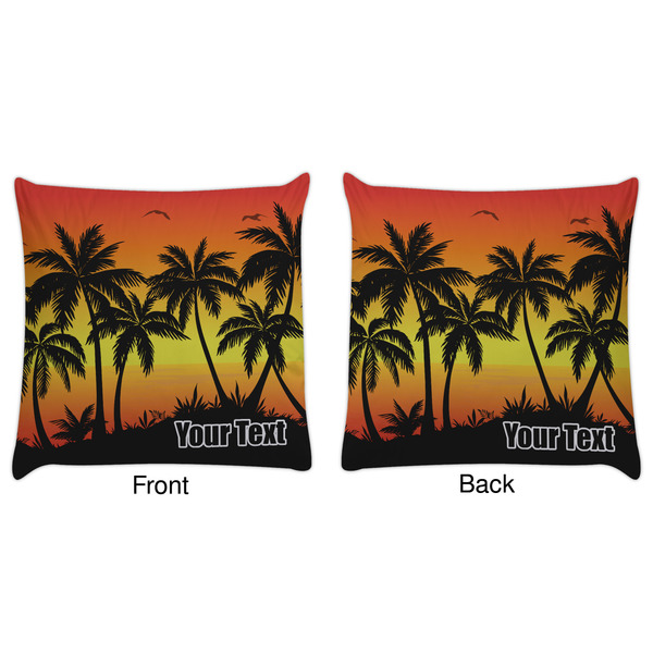 Tropical Sunset Decorative Pillow Case - Approval