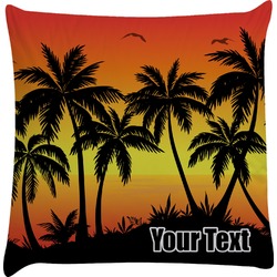 Tropical Sunset Decorative Pillow Case (Personalized)