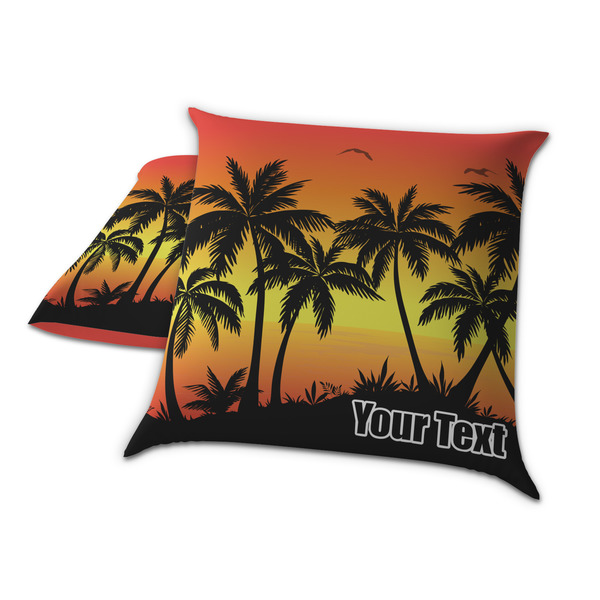 Tropical Sunset Decorative Pillow Case - TWO